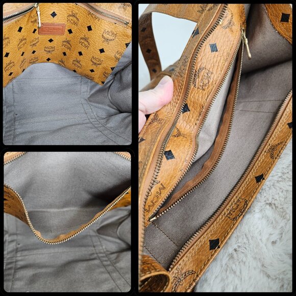 MCM Brown Visetos Shopper Bag - Picture 15 of 17